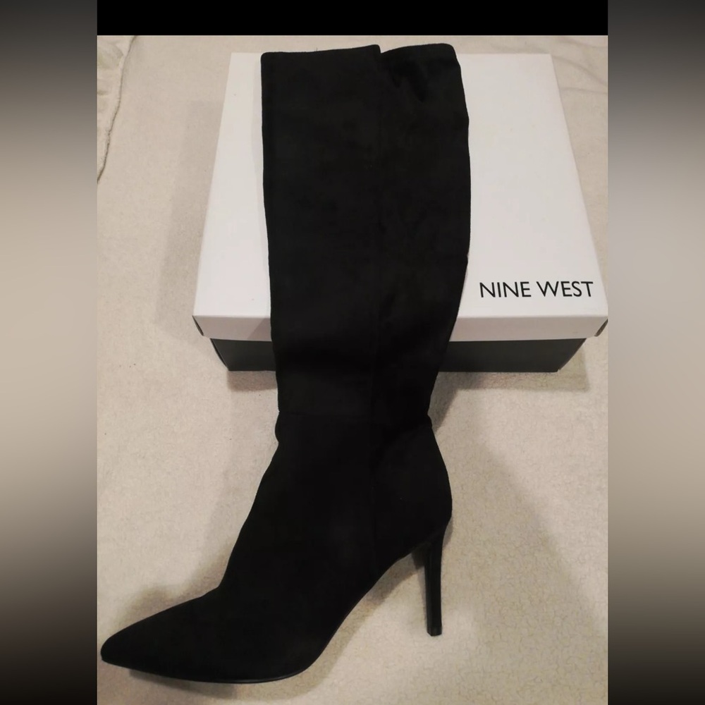 Tall suede boots